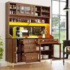Flieks Küche Hochschrank mit Weinregal und Glashalter, Produktbild-Vorschau 2
