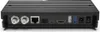 The back panel of a black electronic device with various ports. Produktbild-Vorschau