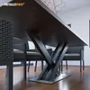 metalopro Tischgestell Metall X-Frame Schwarz Produktbild-Vorschau 2