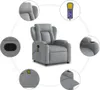vidaXL Massagesessel Hellgrau Stoff Produktbild-Vorschau 6