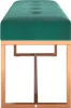 vidaXL Panca verde scuro 110x36x45 cm Velluto Anteprima dell’immagine prodotto 4