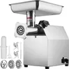 A stainless steel electric meat grinder with accessories, shown on a white background. Produktbild-Vorschau