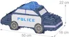 Relaxdays Pinata Polizei, mit Stab & Maske, Partypinata Produktbild-Vorschau 4