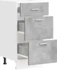 vidaXL Armoire basse Lyon gris béton 40x46x81,5 cm Bois Voir les images du produit 5
