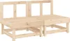 Mittelsofas mit Kissen 2 Stk. Massivholz Kiefer Produktbild-Vorschau 3