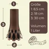 A vase with dimensions and volume indicated by text and graphics. Produktbild-Vorschau