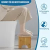 Toilettenhocker, Toilettenstuhl, Fußhocker aus Bambus, Produktbild-Vorschau 2