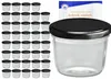 40er Set Sturzglas 230 ml mit schwarzem Deckel inkl. Produktbild-Vorschau 1