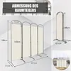 COSTWAY 221 x 188 cm ruimteverdelers, vouwbare en Productafbeelding-voorbeeld 6