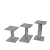 Three adjustable metal post supports of varying heights are displayed against a white background. Produktbild-Vorschau