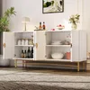 Cassettiera Merax 160 cm, credenza a 4 ante, gamba dorata, Anteprima dell’immagine prodotto 4