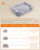 A size chart for dog beds with dimensions and breed recommendations. Produktbild-Vorschau