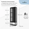 osoltus Wandschrank Riffelglas Stahl Regal cube Schwarz Produktbild-Vorschau 3