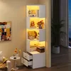 Étagère d'angle Merax avec éclairage LED, bibliothèque en Voir les images du produit 5