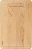 A wooden cutting board with a groove around the edge and a handle cutout at the top. Anteprima dell’immagine prodotto