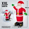 MONZANA® Nafukovací Otec Vánoc XXL 250cm LED Osvětlený Náhled obrázku produktu 6