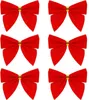 Vánoční mašle 8x8,5cm červené sada 6ks, vánoční dekorace Náhled obrázku produktu 2