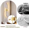 A collage showing a modern LED wall lamp, installation details, and comparison with traditional wiring. Voir les images du produit
