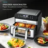 Heißluftfritteuse 10L Airfryer, Doppel Heissluftfritteuse 2 Produktbild-Vorschau 9