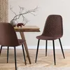 CLP Stuhl Giverny mit Ziernähten braun Material Stoff Produktbild-Vorschau 3
