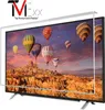 A television screen protector is shown on a television displaying a scenic image of hot air balloons over a desert landscape. Produktbild-Vorschau