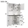 Armoire buffet Merax, meuble haut avec éclairage LED et Voir les images du produit 7