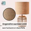 Bambus Tischlampe mit Textilschirm Produktbild-Vorschau 4