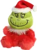 A plush toy of the Grinch dressed as Santa Claus, sitting down. Produktbild-Vorschau