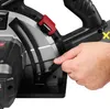 A close-up shot of a person's hand adjusting a part of a power tool. Produktbild-Vorschau