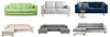 2er Set Sofabezug - Hellgrau - 2-Sitzer 145-185 cm - Produktbild-Vorschau 6
