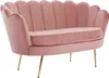 Muschelsofa 2-Sitzer - Samt - Rosa - DANDELION von Pascal Produktbild-Vorschau 3