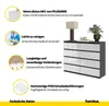 Commode anthracite gris/blanc brillant avec 8 tiroirs – Voir les images du produit 7