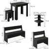 Grupa ławek narożnych Vicco Roman Czarny 180 x 120 cm z Podgląd zdjęcia produktu 3
