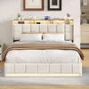 Letto imbottito 140x200 cm con vano contenitore idraulico, Anteprima dell’immagine prodotto 8