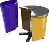 EcoBinSpin Poubelle pour tri sélectif avec couvercle Voir les images du produit 2