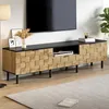 Merax TV-Lowboard mit 2 Türen in Mosaik-Design,  TV-Schrank Produktbild-Vorschau 1