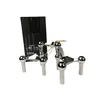 Kerzenhalter Stoff Nagel 3-er Set silberfarben Metall Produktbild-Vorschau 1