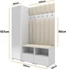 Garderoben-Set Nela II LUX mit Spiegel, gepolsterte Produktbild-Vorschau 8