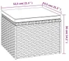 3-Sitzer-Gartensofa mit Dach und Fußhocker Grau Poly Rattan Produktbild-Vorschau 7