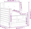 vidaXL Gartensofa mit Armlehne und Kissen Wachsbraun Produktbild-Vorschau 8