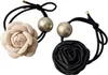 Rosa Frottee-Haargummi mit Rose Produktbild-Vorschau 5