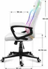 Huzaro Force 2.5 RGB WHITE MESH gaming chair Voir les images du produit 6