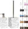2-teiliges Badezimmer Set Seifenspender und WC-Bürste - Produktbild-Vorschau 1