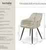 tectake® Esszimmerstuhl Marilyn gepolstert, in Samtoptik, Produktbild-Vorschau 5