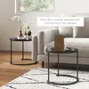 HOMCOM 2er-Set Couchtisch, rund Beistelltisch, stapelbar Produktbild-Vorschau 6
