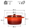 Emaillierter Gusseisen Topf mit Deckel Ø26 cm 5L - Bräter Produktbild-Vorschau 2