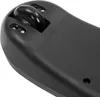 A close-up view of the underside of a black elliptical machine, focusing on one of its wheels. Podgląd zdjęcia produktu