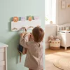 Relaxdays Kindergarderobe, 4 Haken, Design C, Wandmontage, Produktbild-Vorschau 3