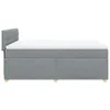 Boxspringbett mit Matratze Hellgrau 140x190 cm Stoff Produktbild-Vorschau 7