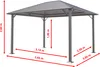 TOOLPORT Gazebo da Giardino 3x3,65 m Tetto Hardtop in Anteprima dell’immagine prodotto 2